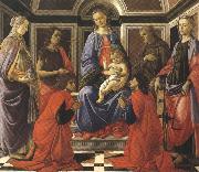 Sandro Botticelli Madonna enthroned with Child and Saints (mk36) USA oil painting artist